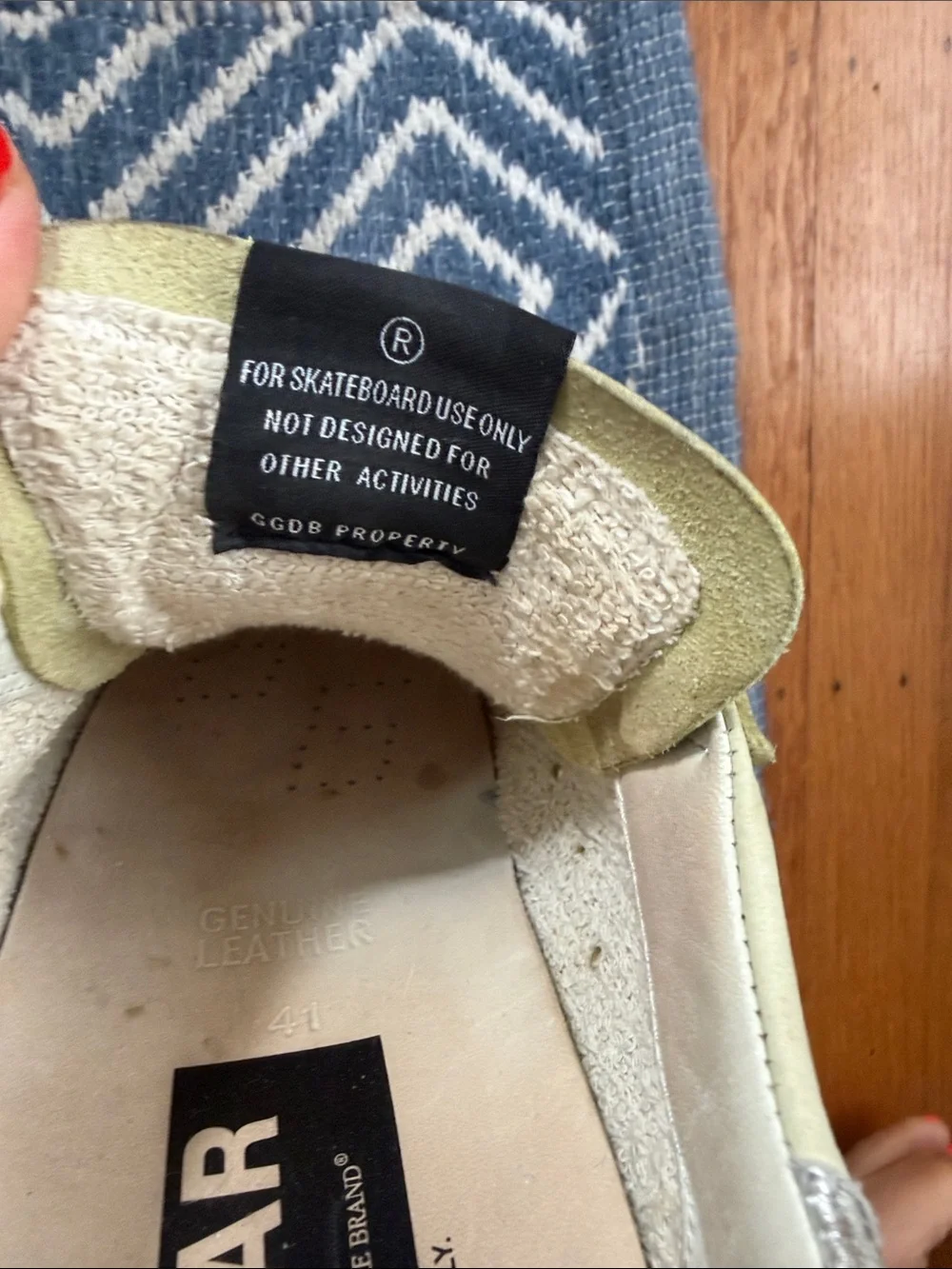 Golden Goose Men's Low-Top Sneakers in Cream with Silver Star